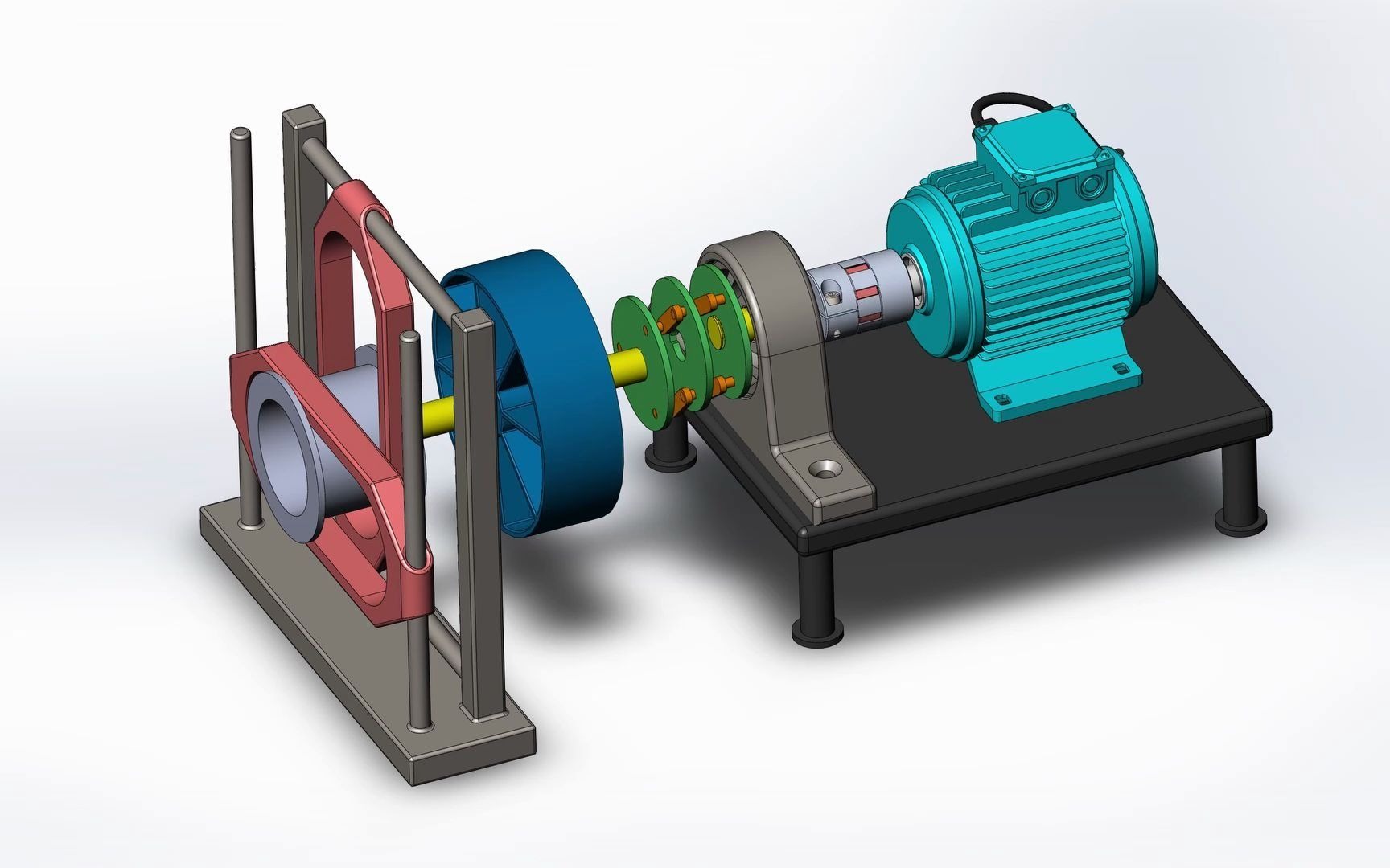 【动画 · 机械原理 · 施密特连接器】如何把转动传递到与动力轴相