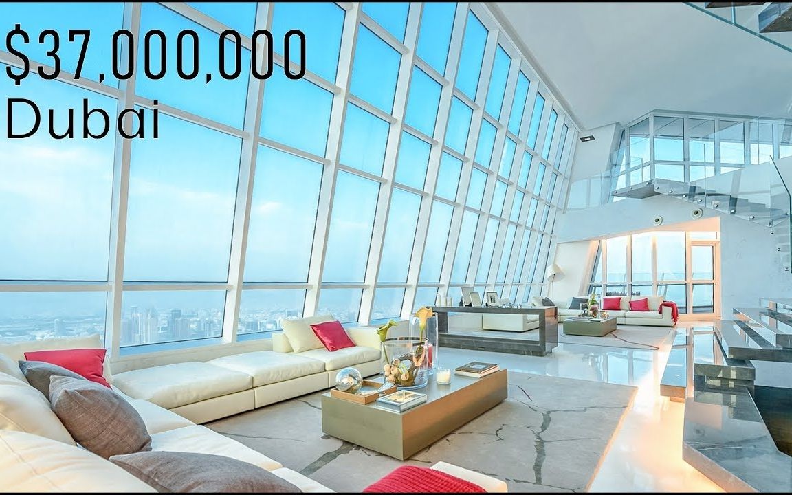 [图]【开眼·豪宅赏析】走近价值3700万美元的迪拜豪宅 | Inside a $37 Million Dubai Penthouse - Dubai Marina