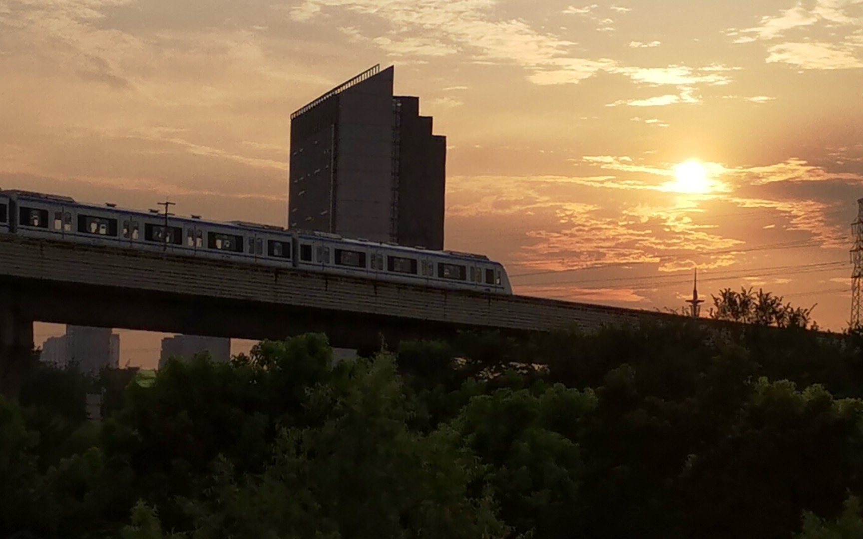 交通vlog武汉地铁1号线竹叶海站列车进出站