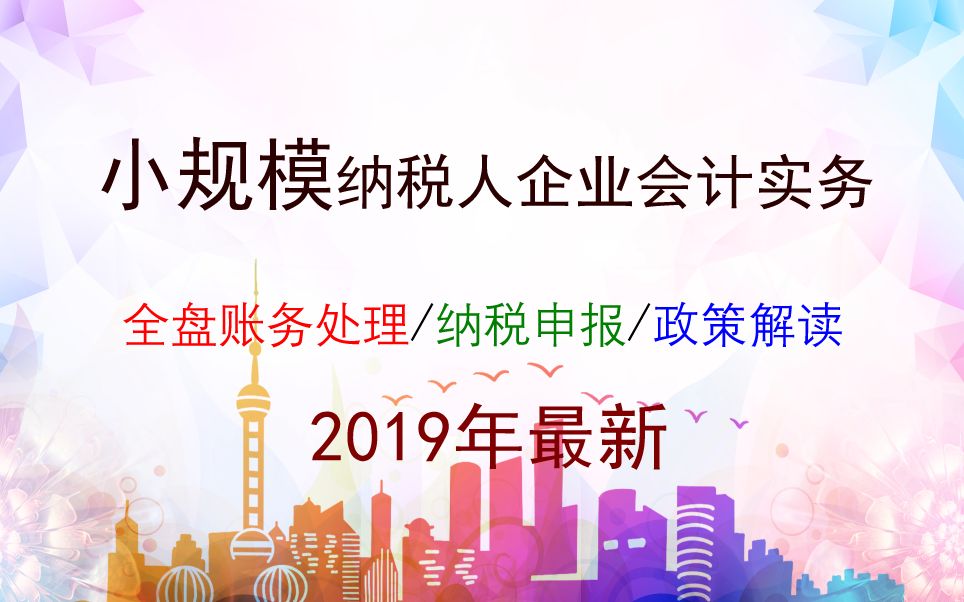 会计实操:小规模账务处理、纳税申报与政策解读 (二)哔哩哔哩bilibili