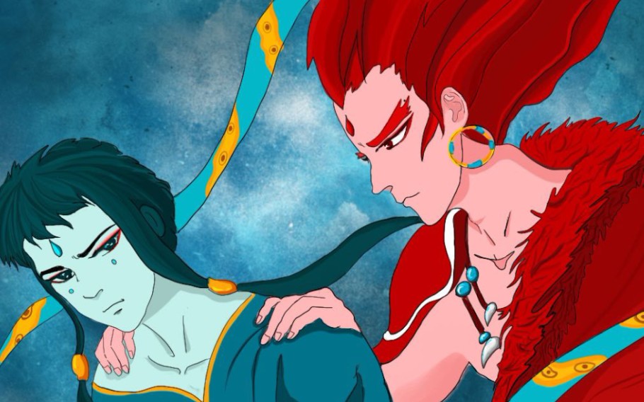 【procreate临摹】大雨海棠中最看好的一对神仙颜值——祝融和赤松子