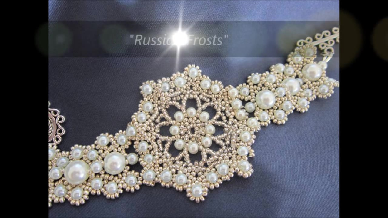 [图]串珠 Beaded Bracelet Russian Frosts. Браслет из бисера Русские Морозы