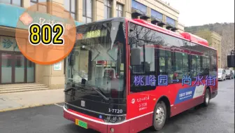 『大连公交唯一需要倒车的线路』【大连公交】大连公交802路 桃峪园（普罗旺斯）→尚水街 前方展望 延时摄影 全程第一视角 POV
