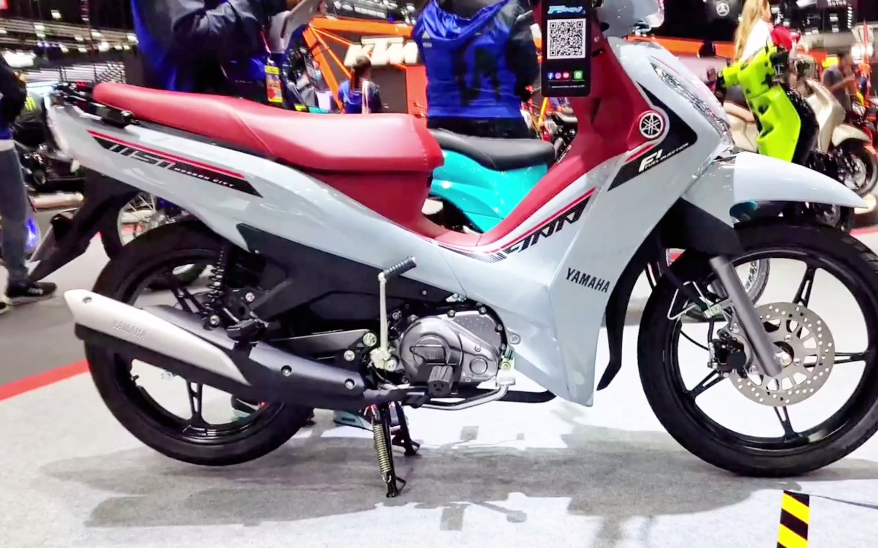 雅马哈新款代步弯梁车,排量适中,动力强劲,配ubs,油耗1.