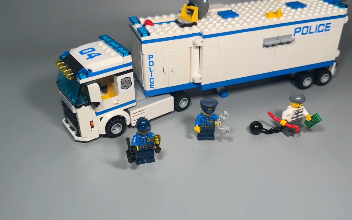 车头惊艳!乐高城市系列移动警署60044积木玩具