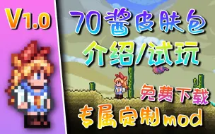 Download Video: 【泰拉瑞亚】70酱专属定制皮肤mod包V1.0版 超可爱的二次元美少女，不进来把她带走吗？（附下载）