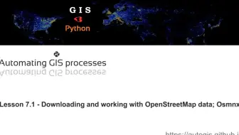 AutoGIS Lesson 7.1 - 使用Osmnx下载和使用OpenStreetMap数据