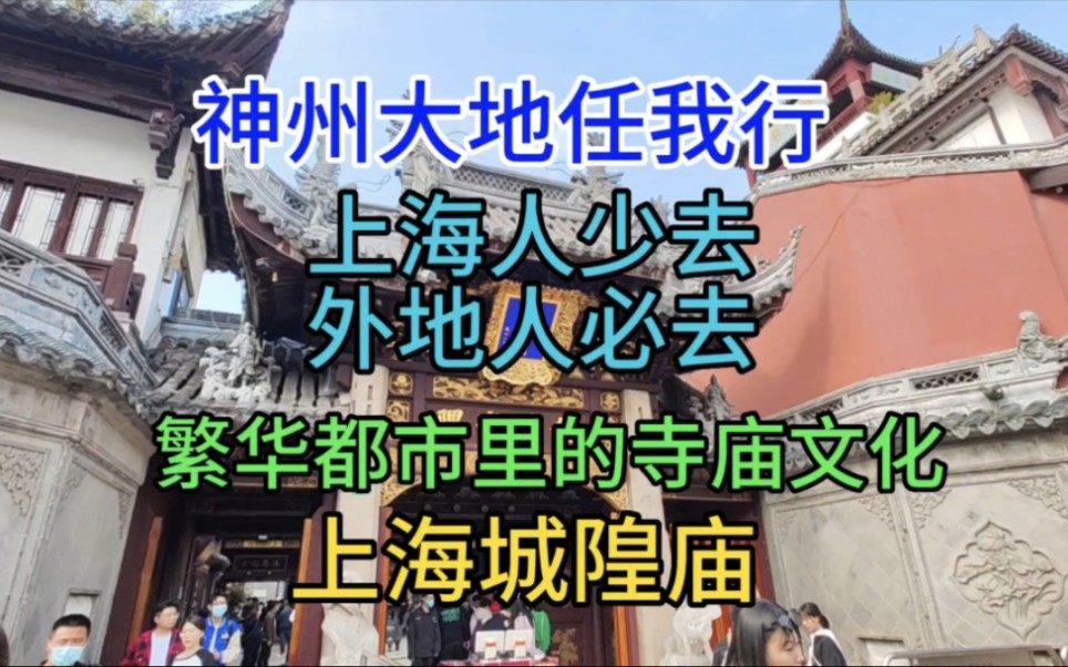 上海人少去,外地人必去,繁华都市里的寺庙文化,上海城隍庙哔哩哔哩bilibili