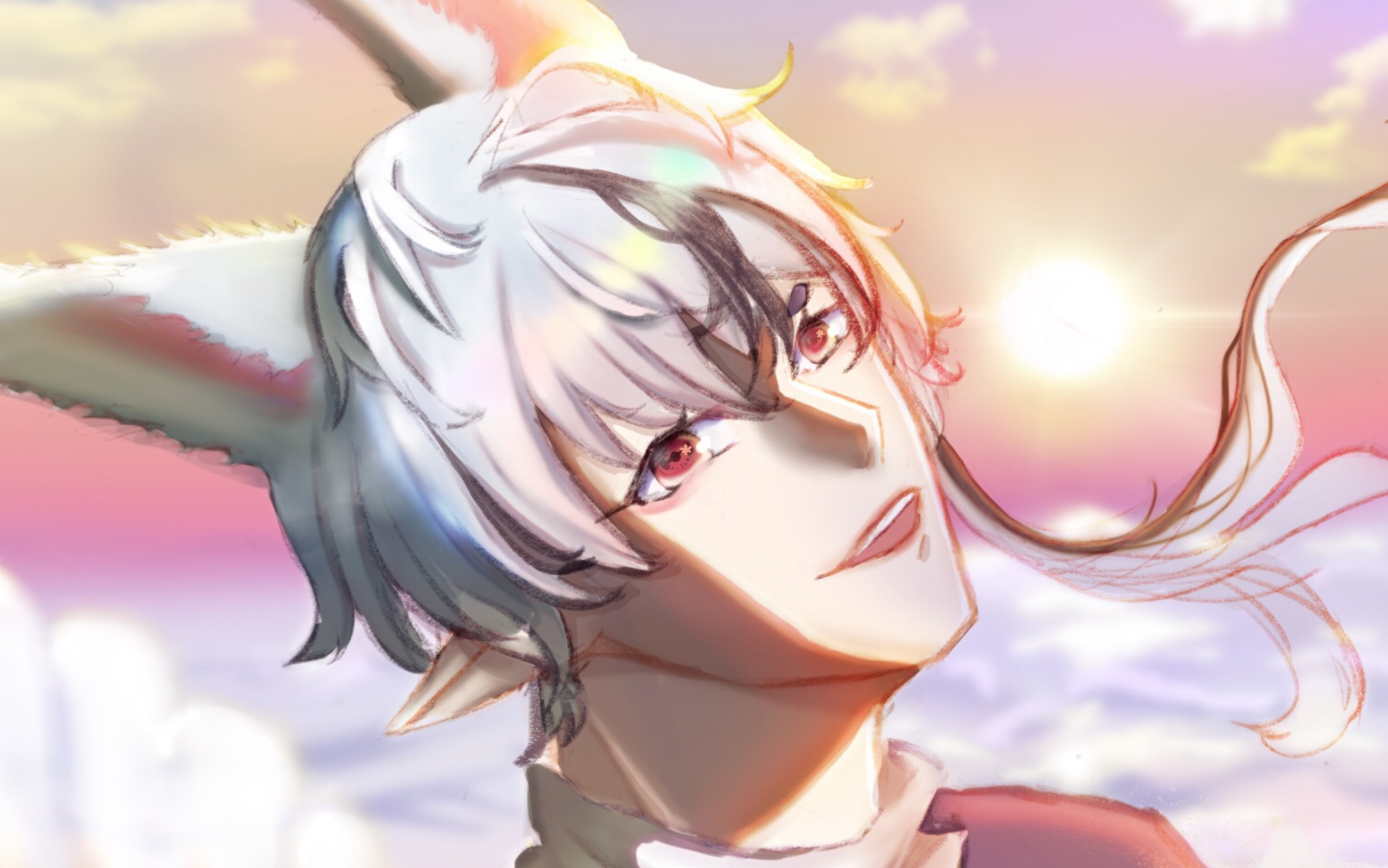 画一只温温柔柔的兔兔男孩