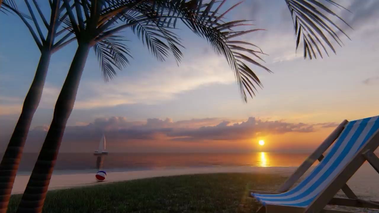 [图]Relax on the Beach 在海滩上放松 海浪声 5小时