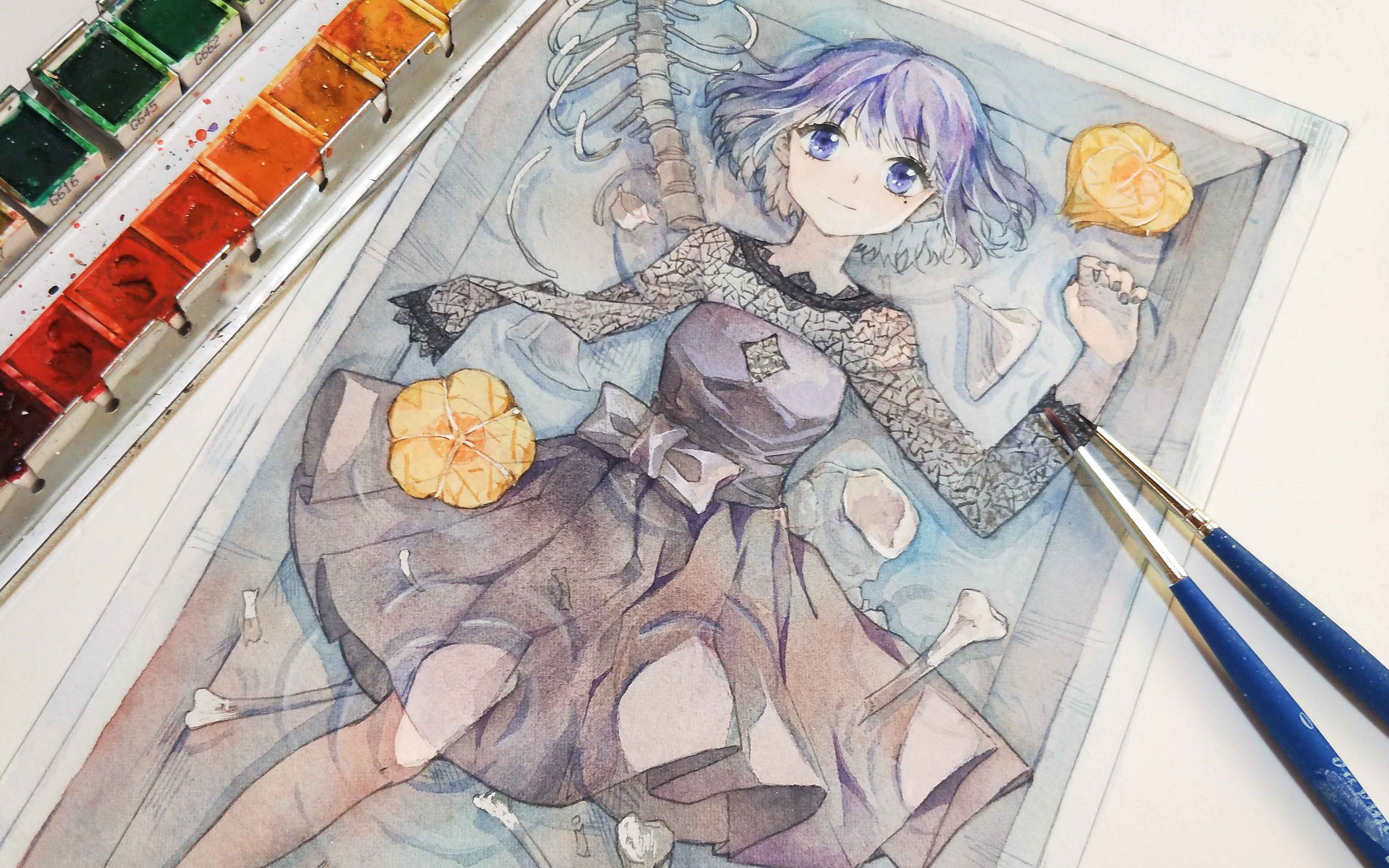 【水彩】乙女解剖であそぼうよ_(:з)∠)