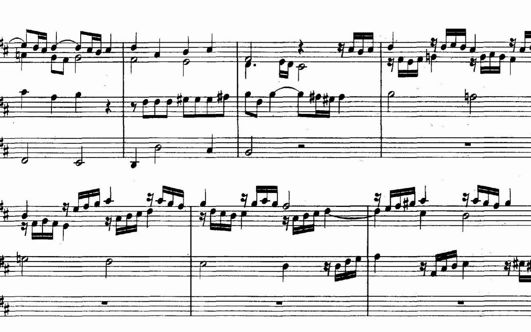 [图]［曲谱同步］［管风琴］Fugue in B Minor B小调赋格 BWV 579 By Johann Sebatian Bach 巴赫