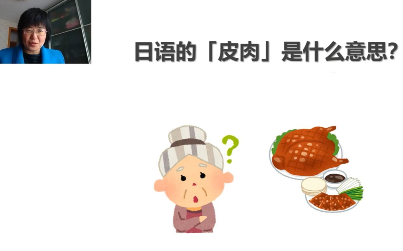 日语的「皮肉」是什么意思?哔哩哔哩bilibili