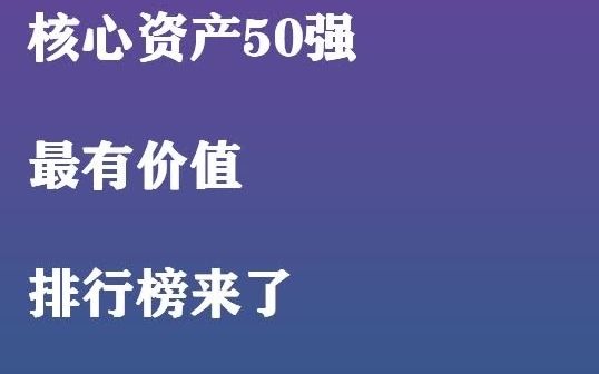 A股核心资产50强 最有价值排行榜来了哔哩哔哩bilibili