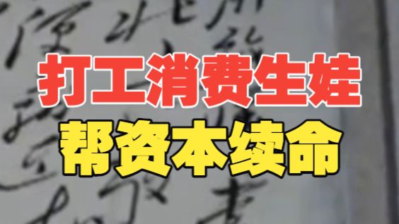 毛选+资本论：打工、消费、生娃，本质上都在帮资本家续命！