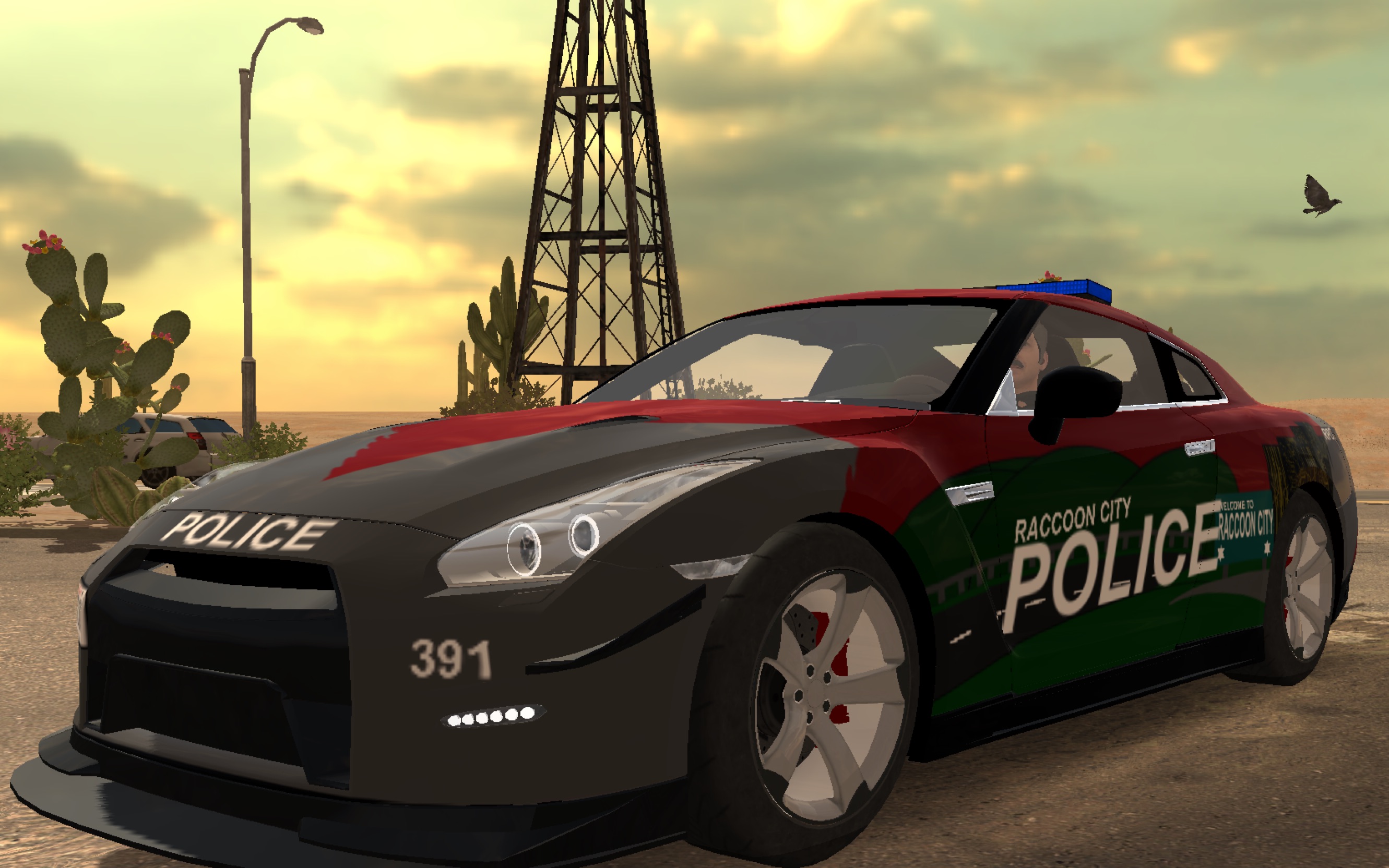 在01摸鱼の屑45设计的rpd新涂装gtr警车晚上版展示