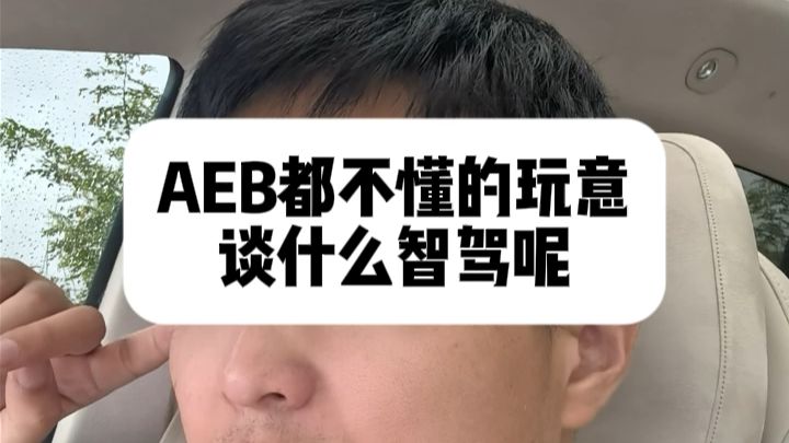 AEB都不懂的玩意谈什么智驾呢