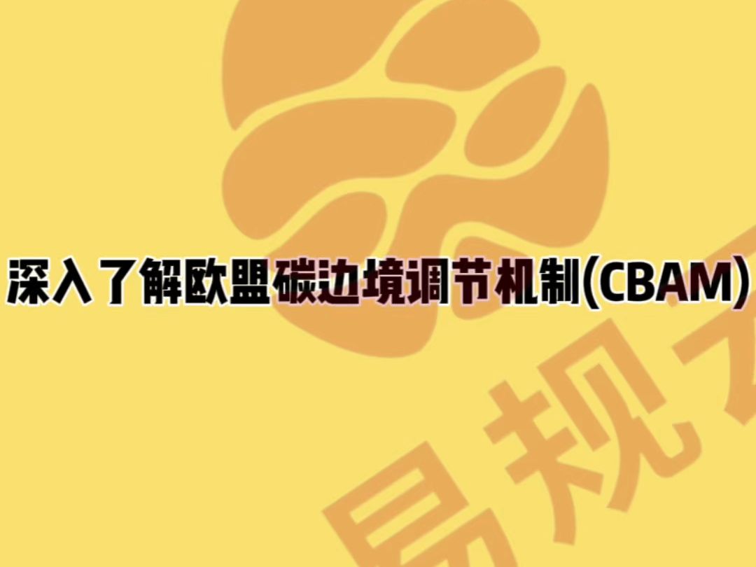 深入了解欧盟碳边境调节机制(CBAM)哔哩哔哩bilibili