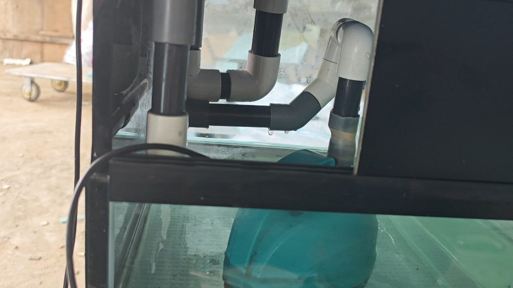 侧溢流一体底滤鱼缸,循环起来了