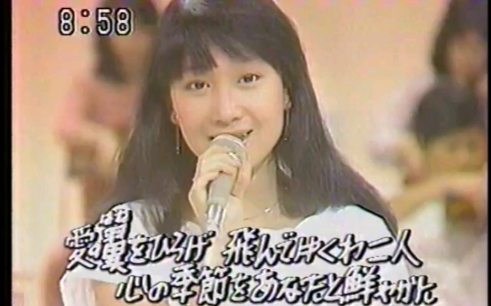 [图]陈美龄 「愛の翼を広げて」1982年？アグネスチャン・チャン 溝口泰男モーニングショ《沟口泰男的早间秀》