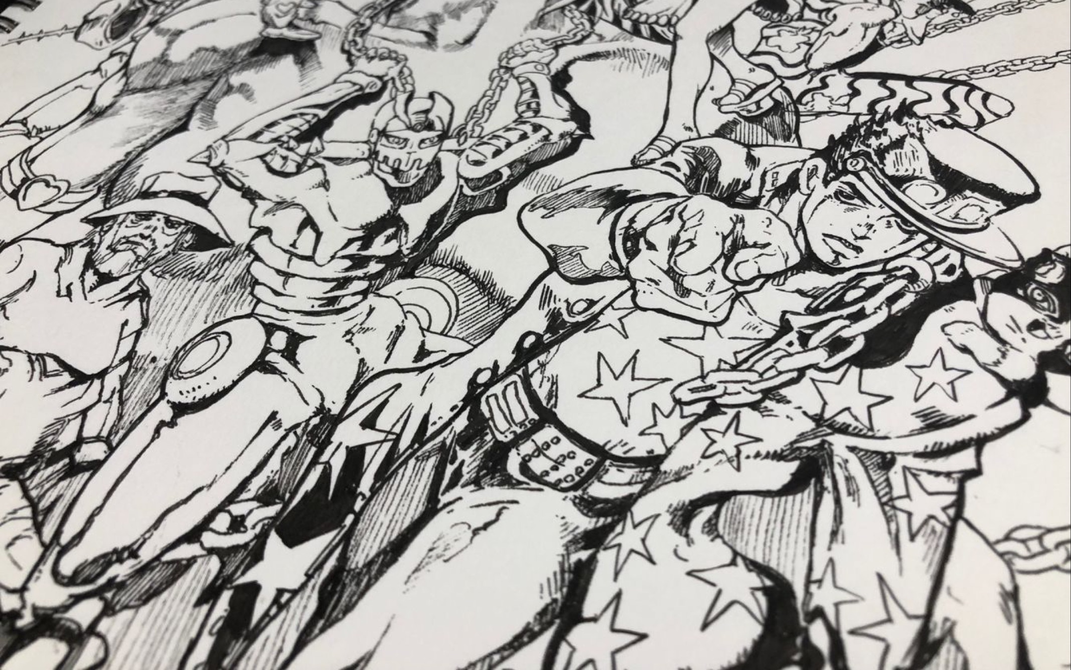 倒着画系列03jojo承太郎你在干什么