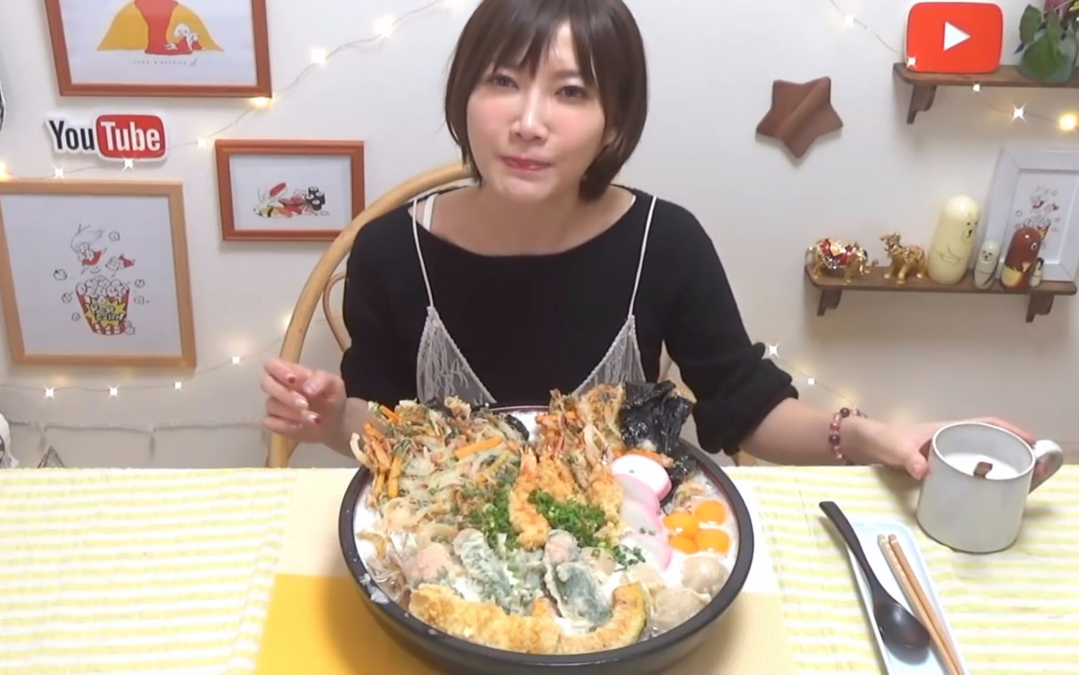 calorinists toshikoshi soba with crazy big kakiage!