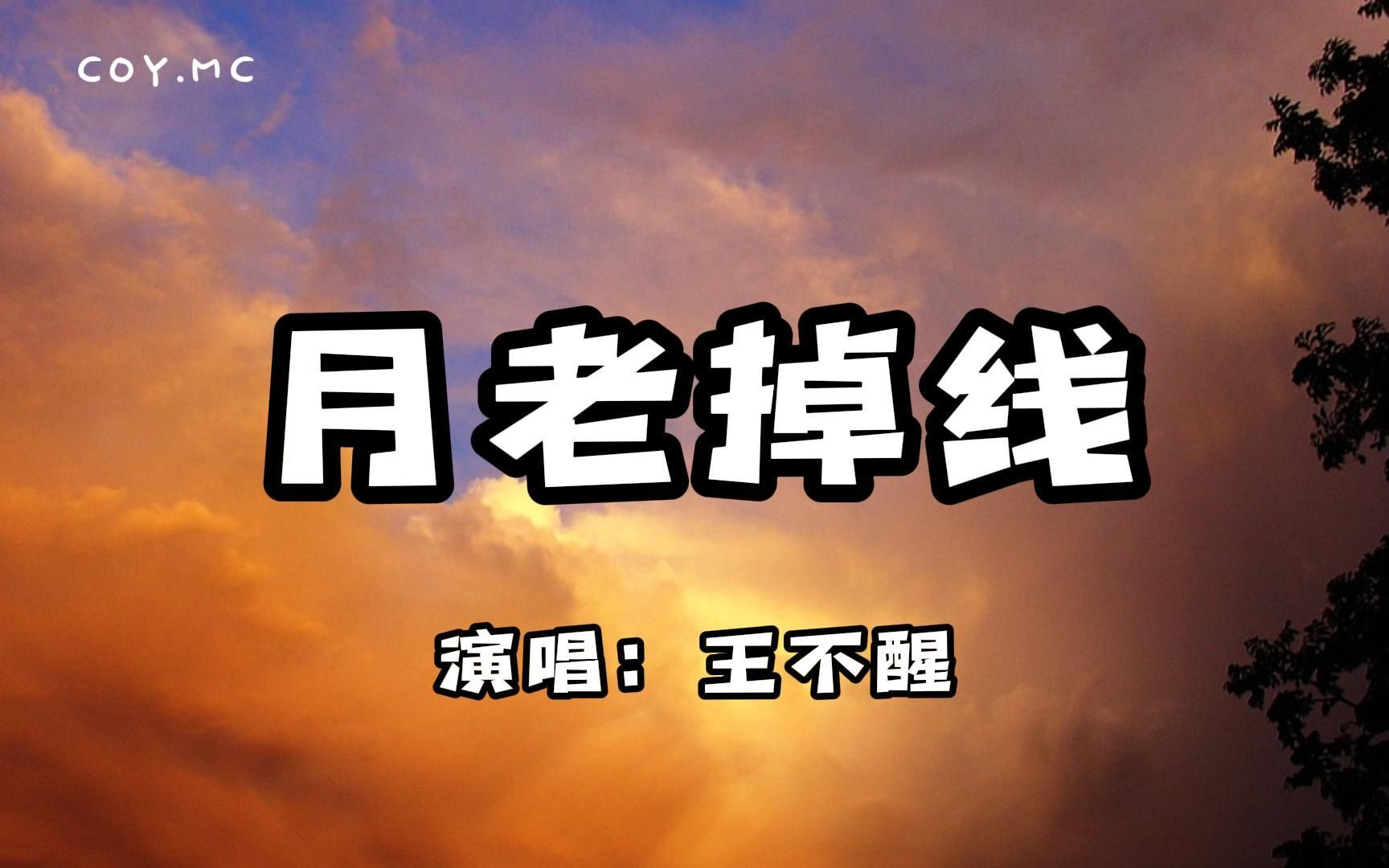 月老掉线  王不醒『或许月老掉线儿爱由财神来管』(动态歌词/Lyrics Video)哔哩哔哩bilibili