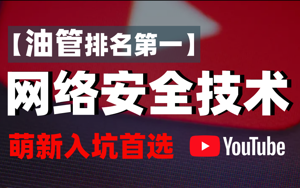 【萌新网络安全入坑首选】油管第一!门槛不高,入门到精通.你离安全工程师只需要一套教程;哔哩哔哩bilibili