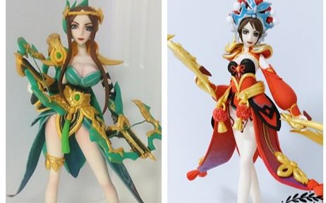 【超轻粘土】王者荣耀——虞姬双皮肤~~~明媚如风,轻盈似箭