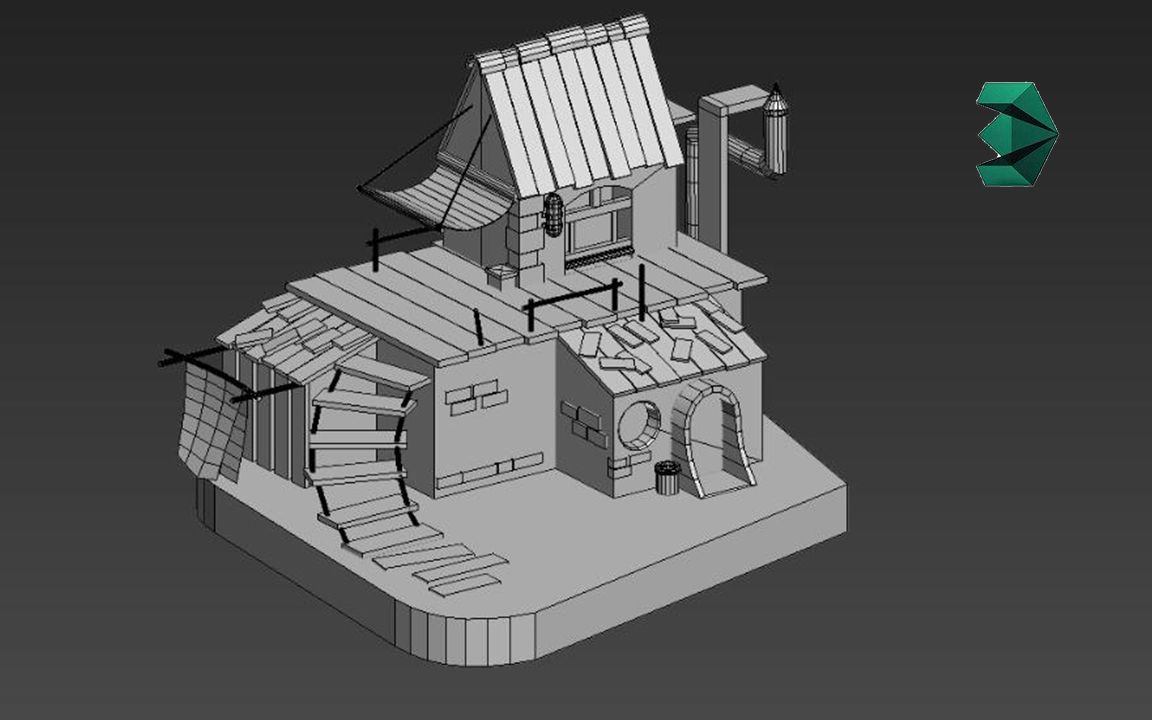 【3d建模】3d视频教程,场景教学制作