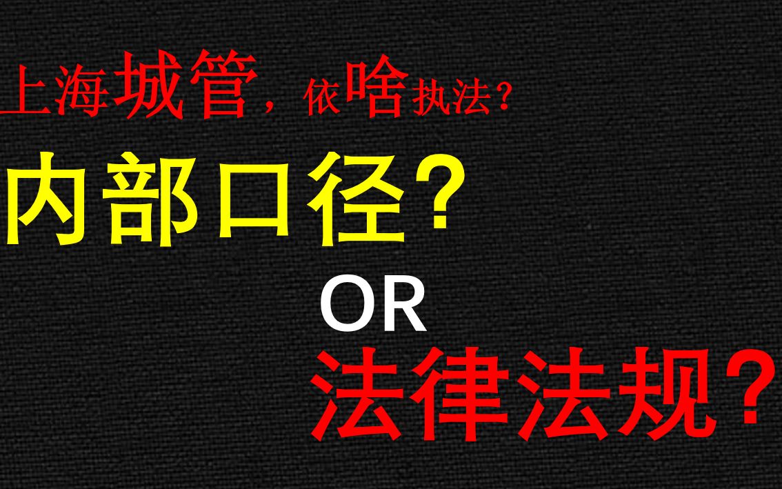 上海城管,依啥执法?内部口径还是法律法规?哔哩哔哩bilibili