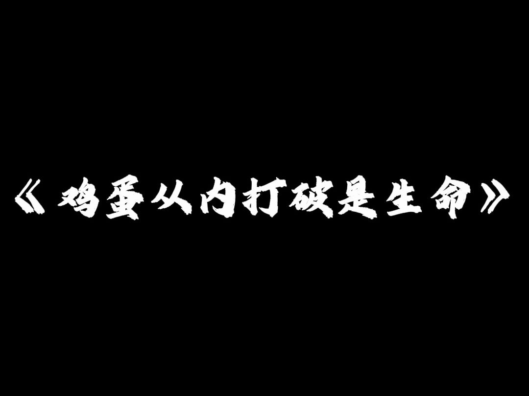 鸡蛋从内打破是生命 从外打破是食物哔哩哔哩bilibili