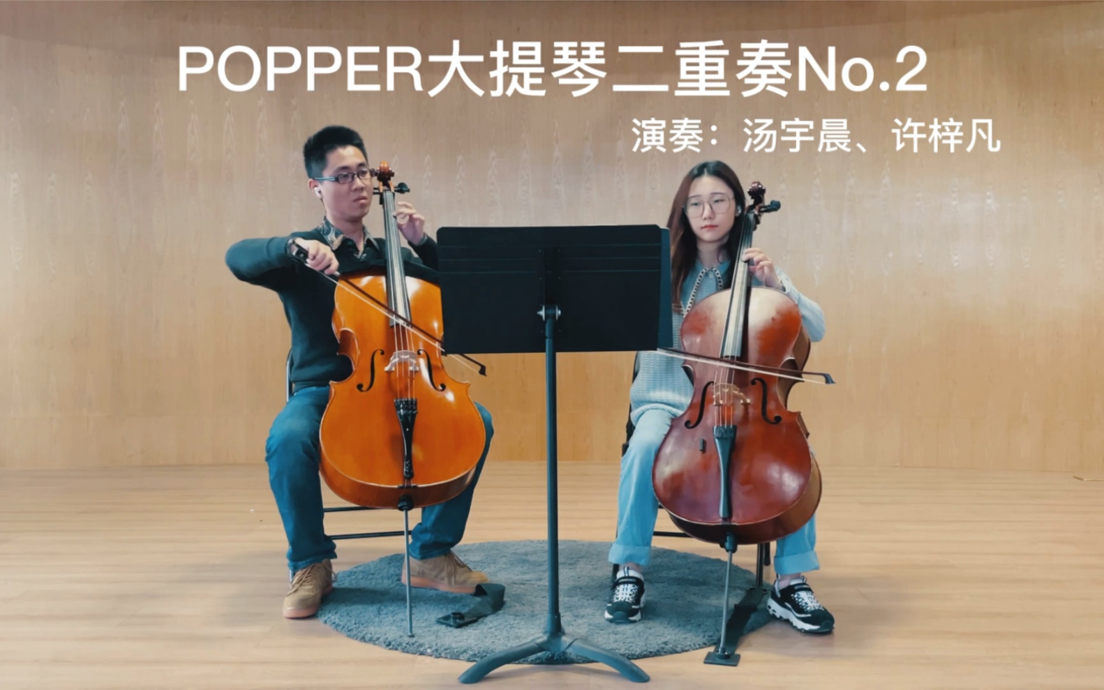 popper波帕尔cello大提琴二重奏练习曲no2第二首op76