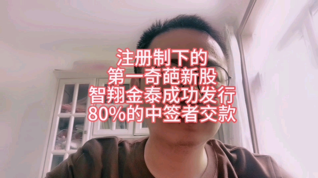 注册制下的第一奇葩新股,智翔金泰,成功发行,80%中签者缴费哔哩哔哩bilibili