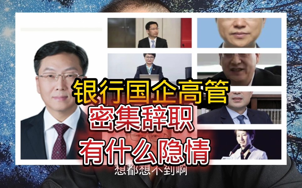 银行行长国企高管密集辞哔哩哔哩bilibili