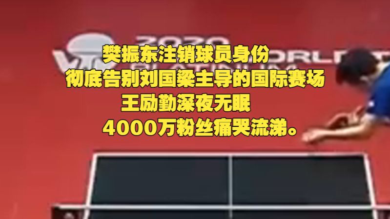 樊振东注销球员身份，彻底告别刘国梁主导的国际赛场，王励勤深夜无眠，4000万粉丝痛哭流涕。#樊振东#樊振东注销球员身份#国乒粉丝集体破防#王励勤
