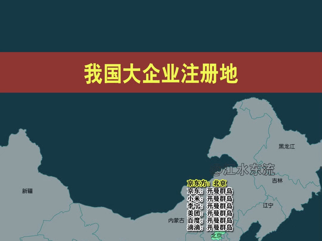 我国大企业注册地!为什么有些在开曼群岛?#大企业 #注册地 #公司注册 #数据可视化哔哩哔哩bilibili