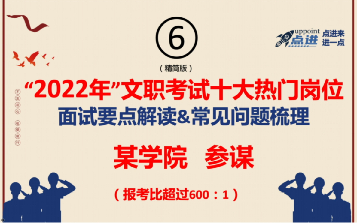 2022年文职考试十大热门岗位第六名 参谋 面试要点解读及常见问题梳理哔哩哔哩bilibili