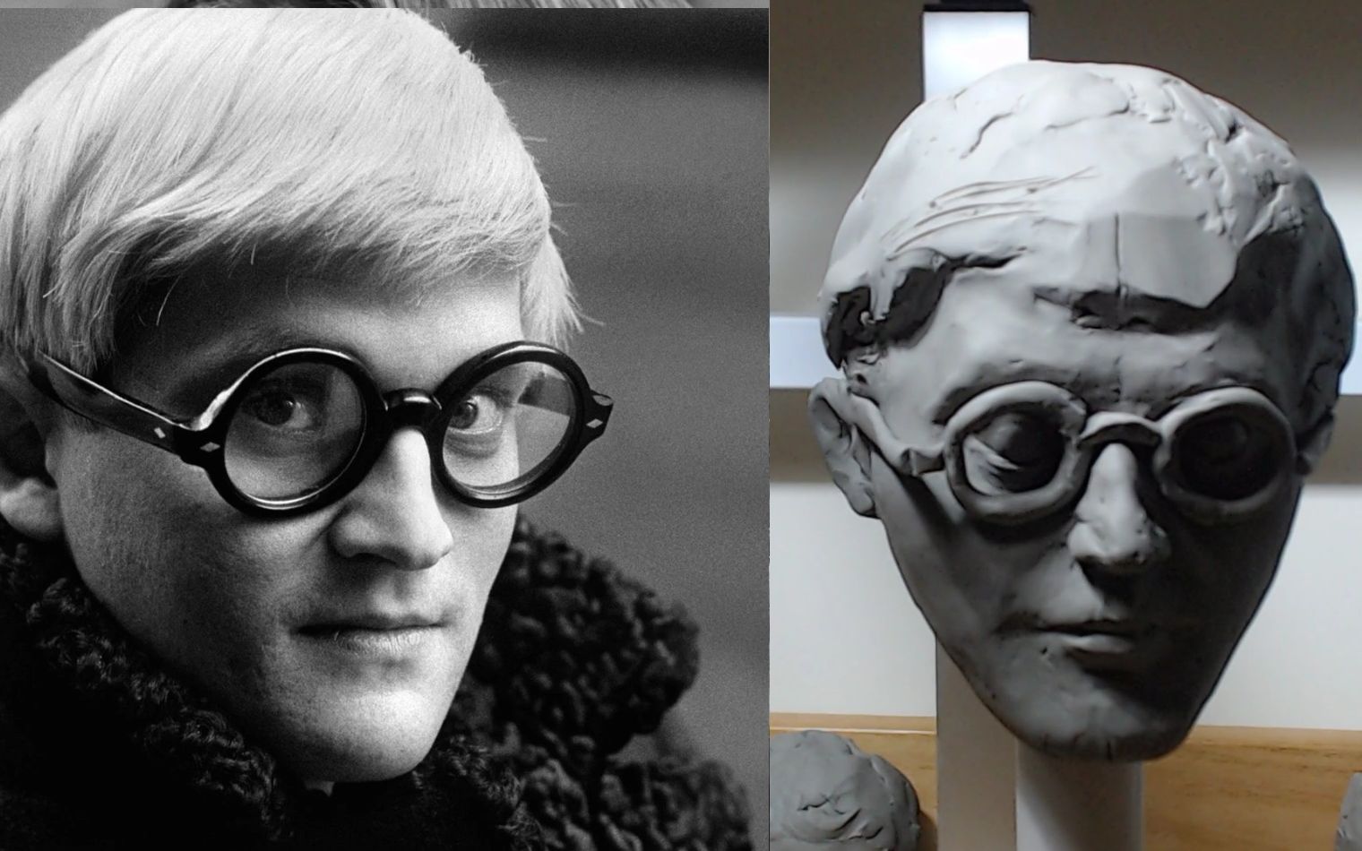 【大卫·霍克尼】雕塑头像泥塑头雕手办模型手工油泥快速制作