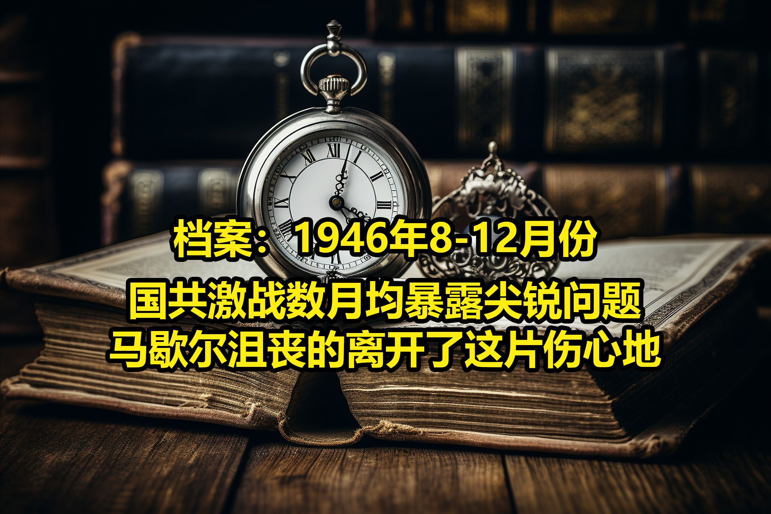 档案:国共激战数月双方均暴露尖锐问题,马歇尔毫无成果物,最终沮丧的离开中国哔哩哔哩bilibili