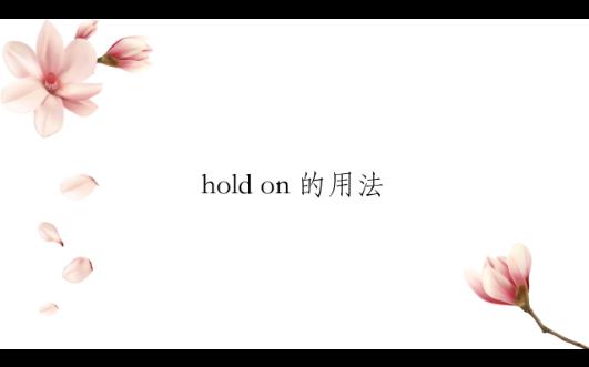 hold on的用法哔哩哔哩bilibili