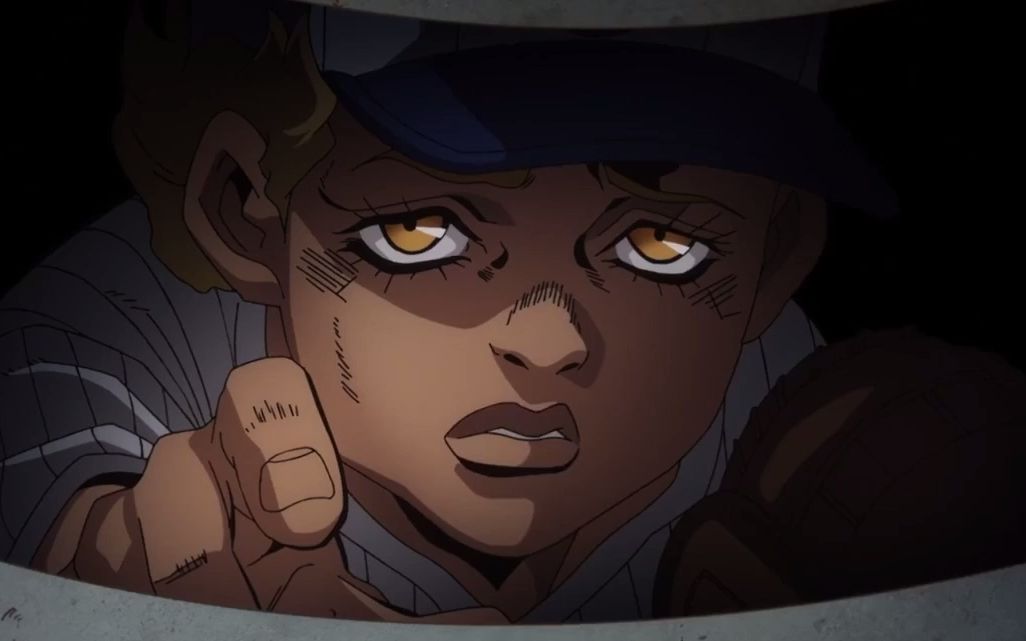 安波里欧初次登场片段,搞得跟咒怨似的……【jojo石之海】