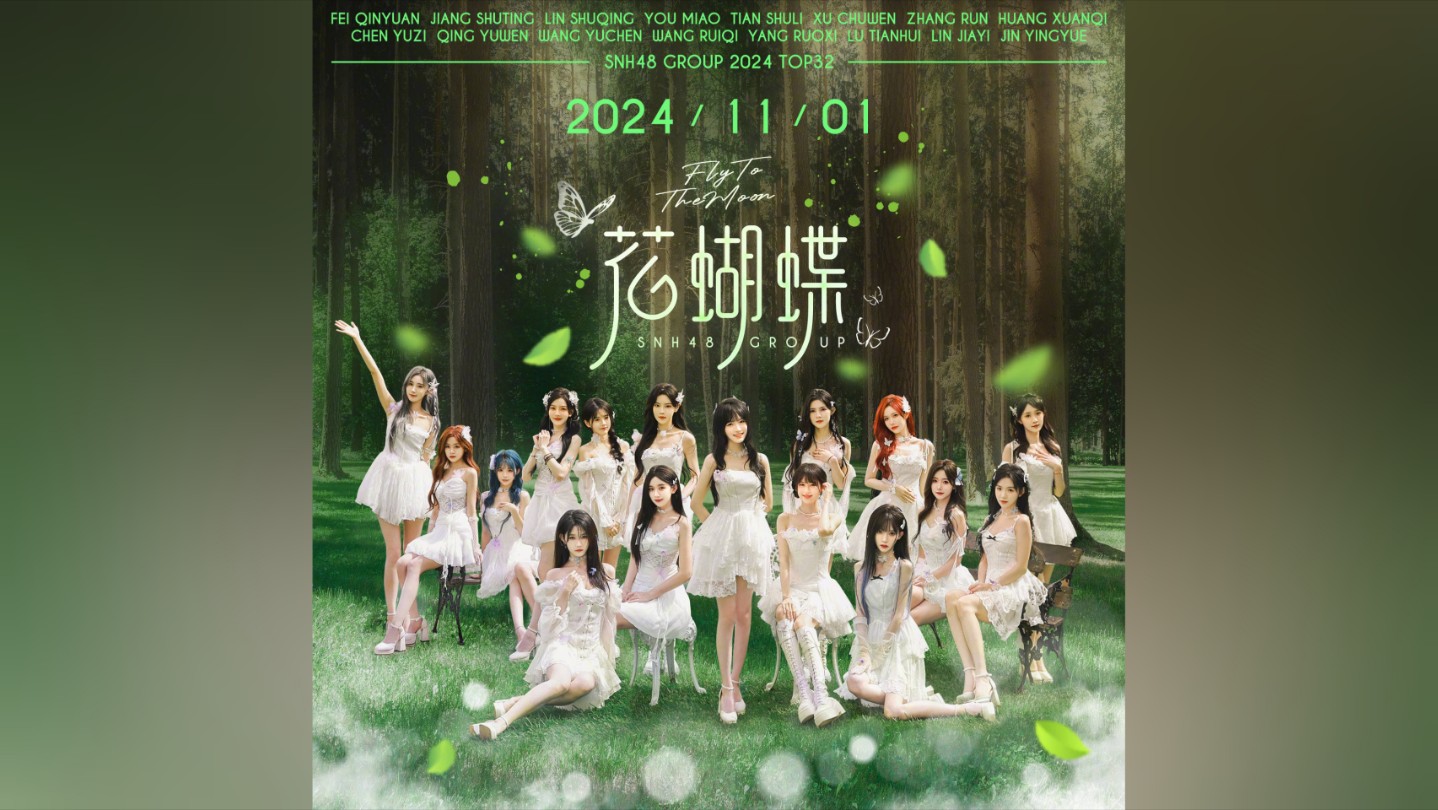 【SNH48 GROUP】TOP32《花蝴蝶》歌词版哔哩哔哩bilibili