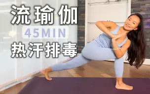 Video herunterladen: 【45分钟流瑜伽-热汗排毒】疏通气血 增强免疫力 45MIN Yoga Detox Flow