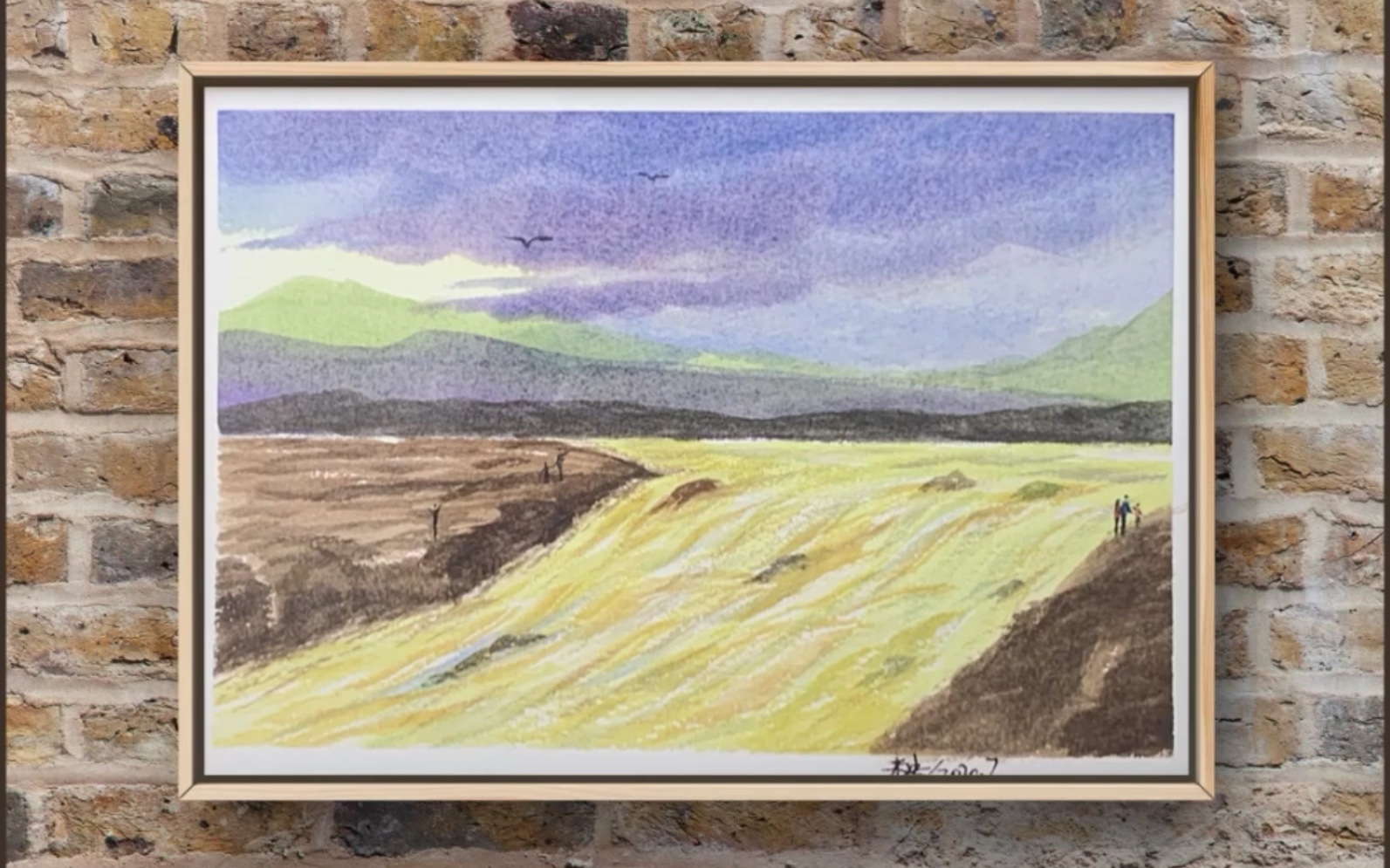 【水彩风景】治愈系水彩风景奔流的黄河,保姆级教程,新手看完一定会画