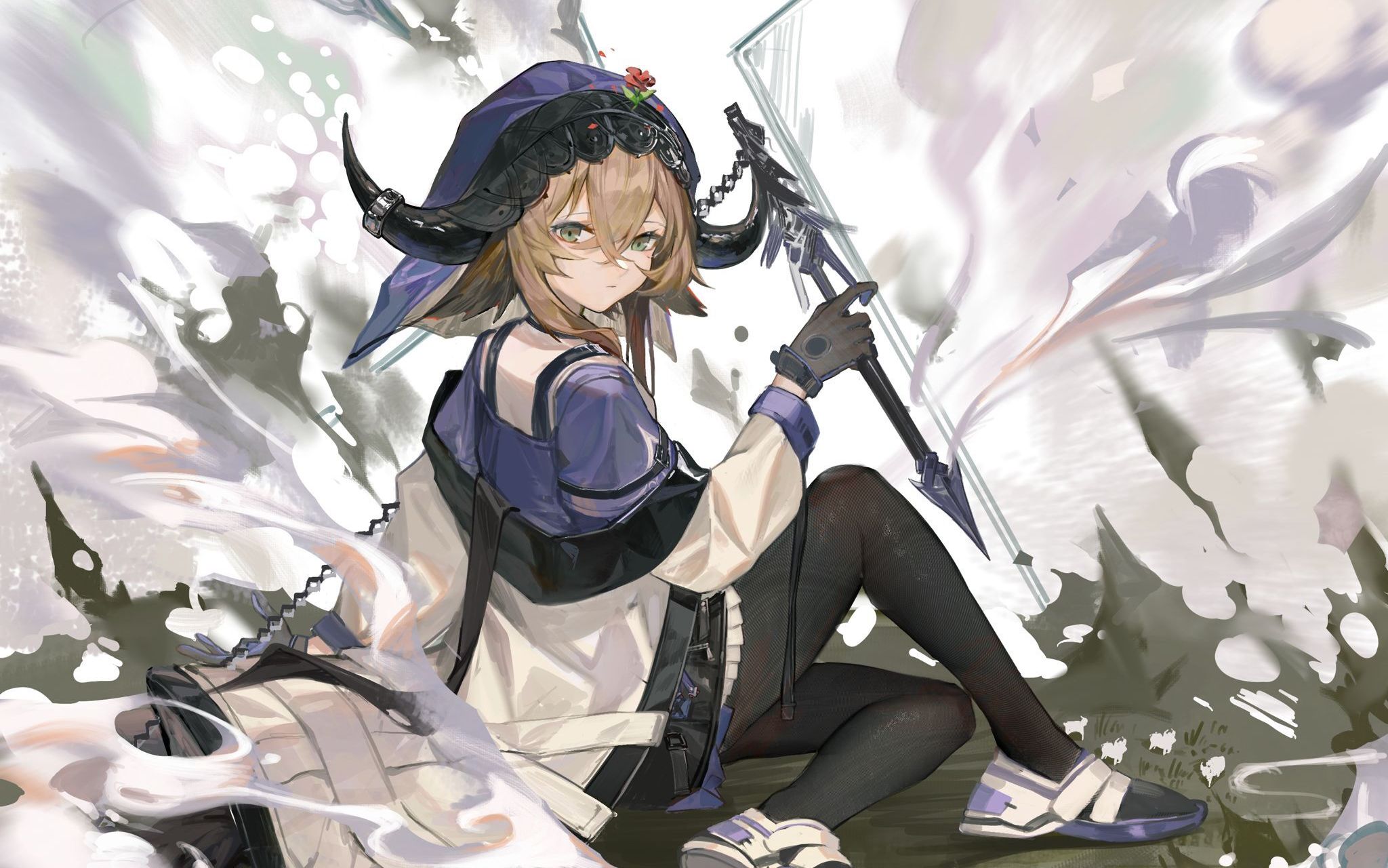 【procreate绘画】明日方舟-帕拉斯_哔哩哔哩_bilibili