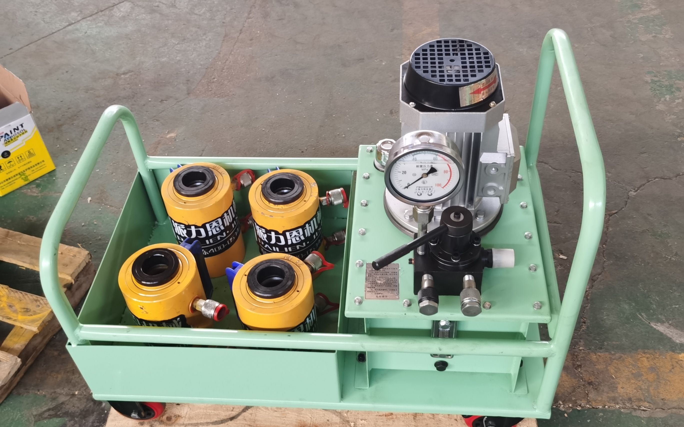 电动液压夹紧器 板式换热器电动液压扳手 液压夹紧扳手一拖四