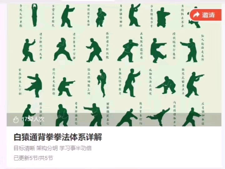 白猿通背拳拳法体系详解课程学习