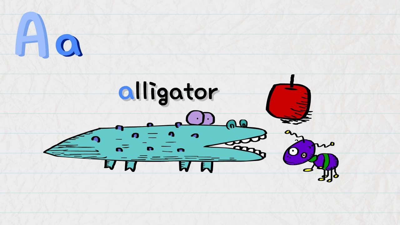 a is for alligator, ant, apple - letter a - alphabet song