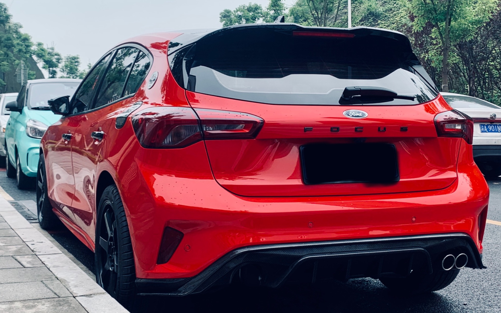 20款福克斯stline从双出尾鼓还原原厂尾鼓记录